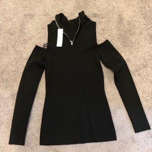 long sleeve cold shoulder